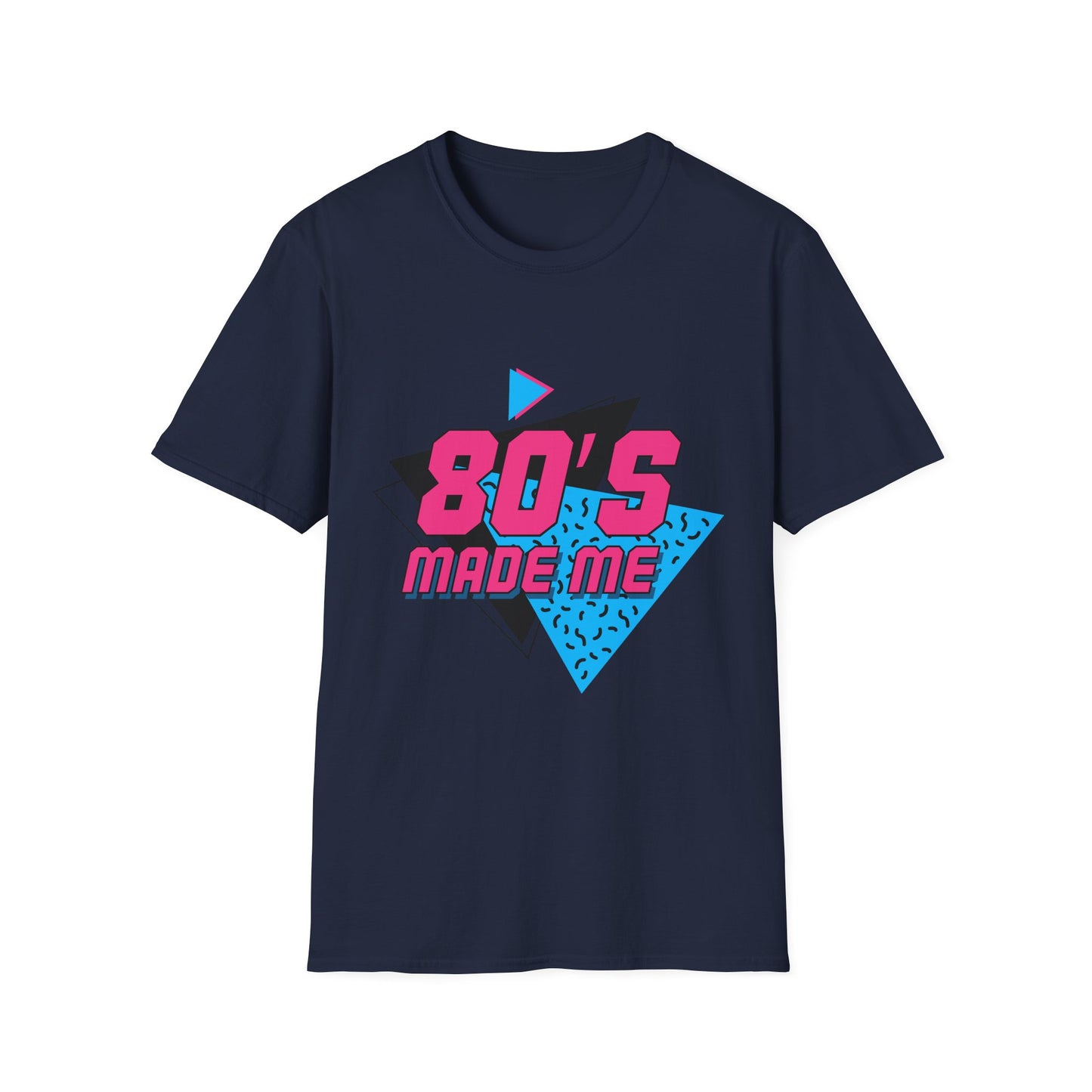 80's Made Me Unisex Softstyle T-Shirt - Retro Vintage Tee for Nostalgia Lovers