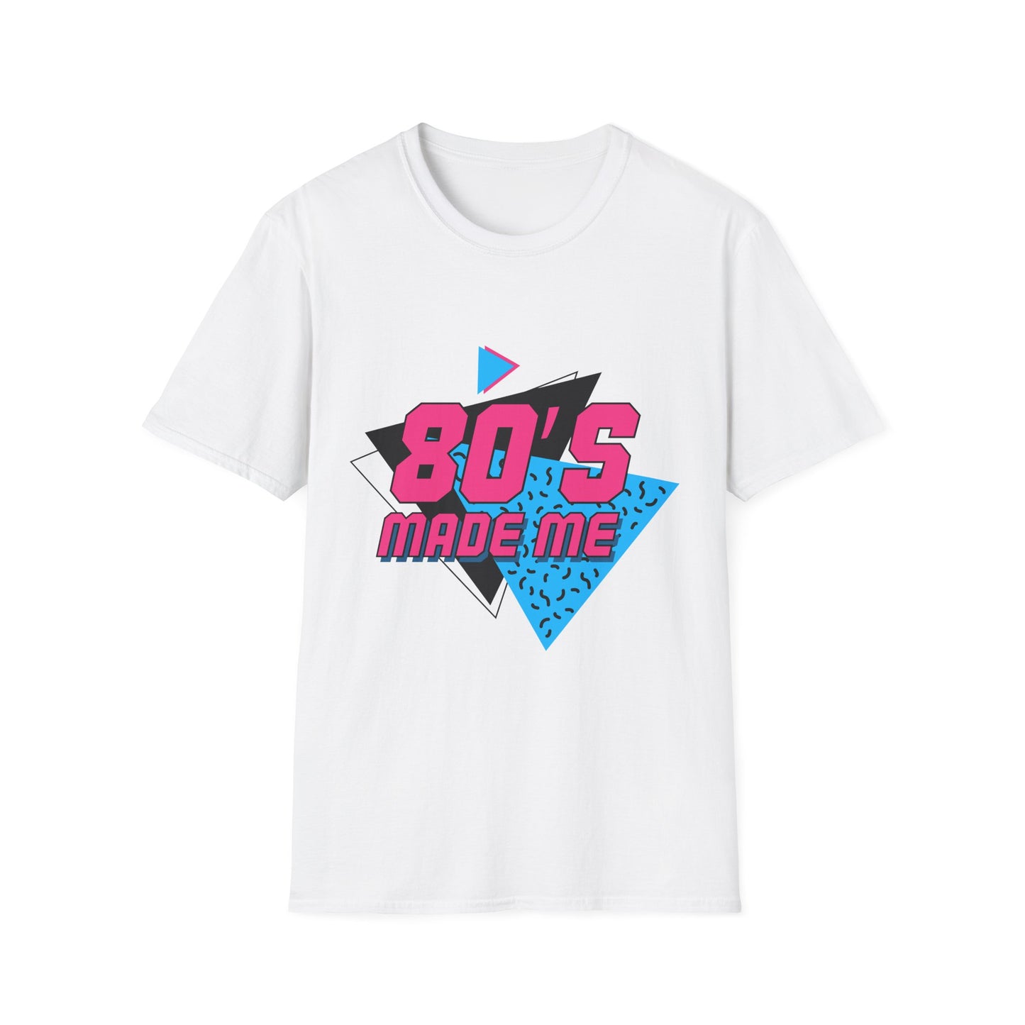80's Made Me Unisex Softstyle T-Shirt - Retro Vintage Tee for Nostalgia Lovers