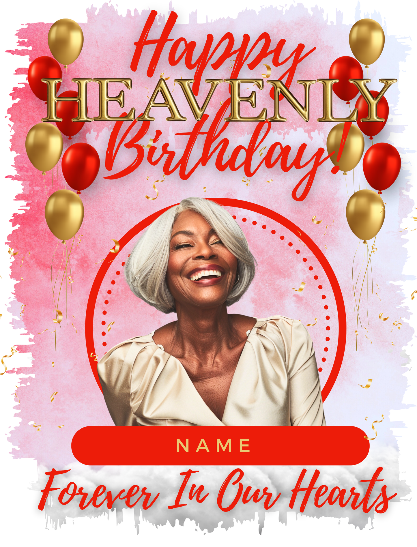 Happy Heavenly Birthday Canva Templates