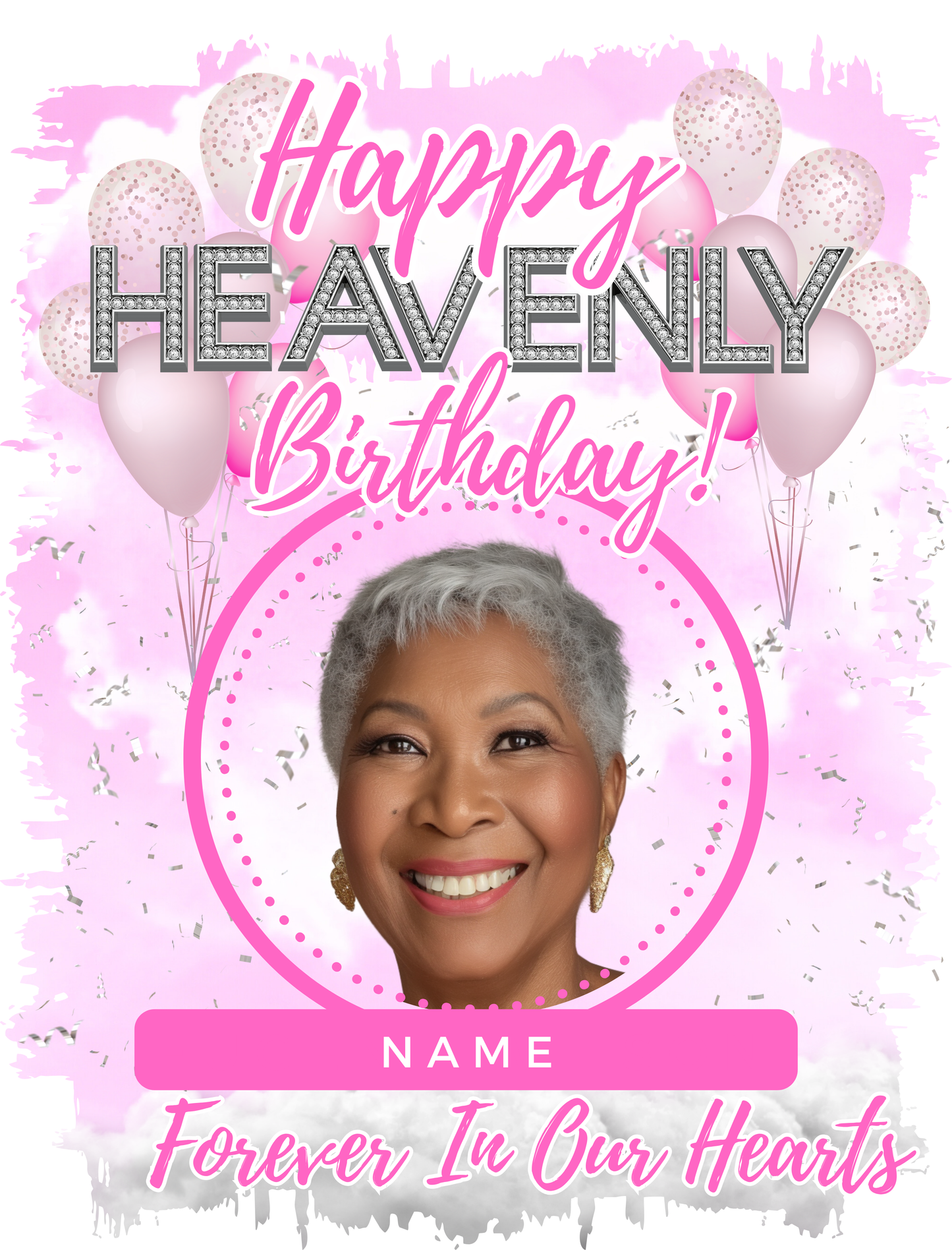 Happy Heavenly Birthday Canva Templates