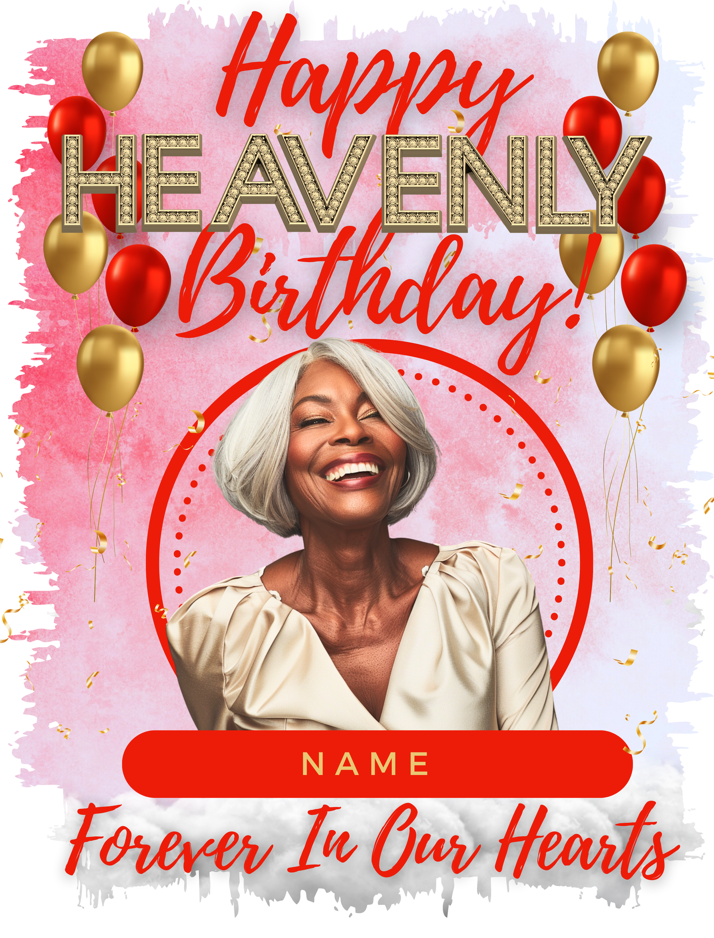 Happy Heavenly Birthday Canva Templates