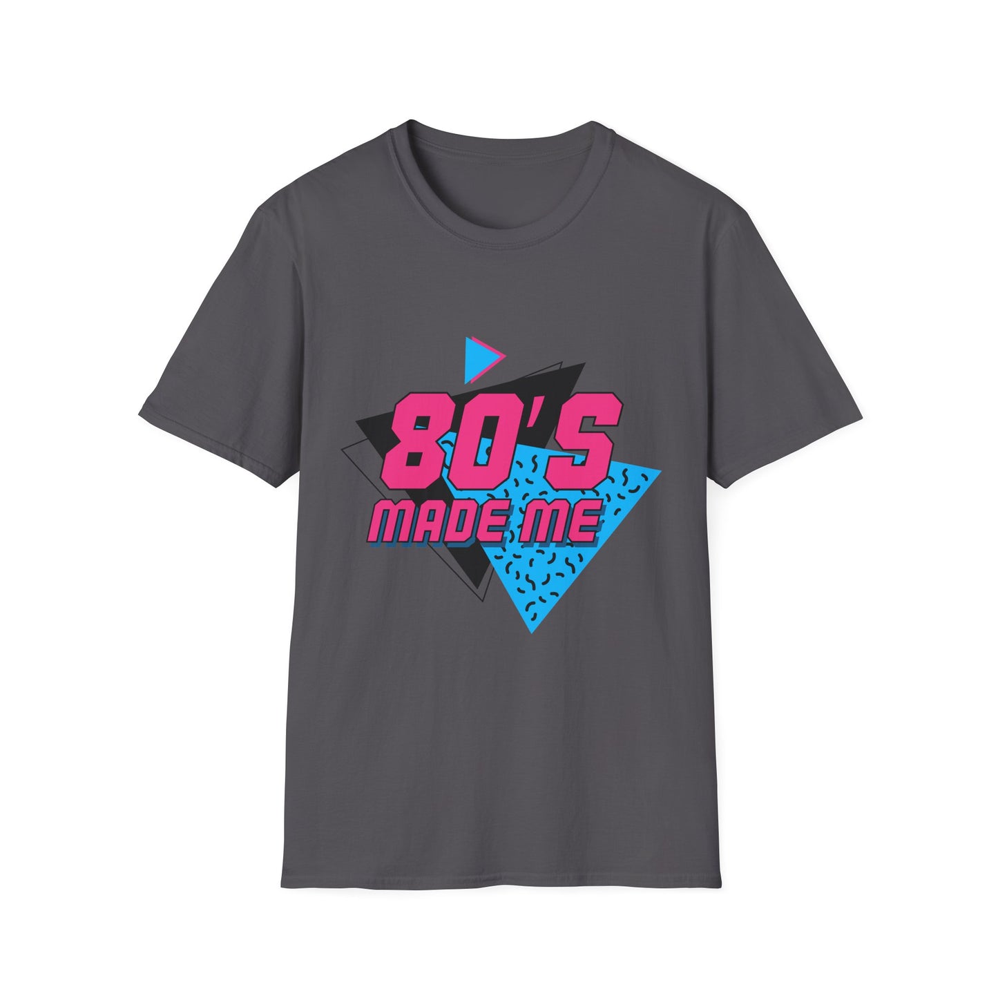 80's Made Me Unisex Softstyle T-Shirt - Retro Vintage Tee for Nostalgia Lovers