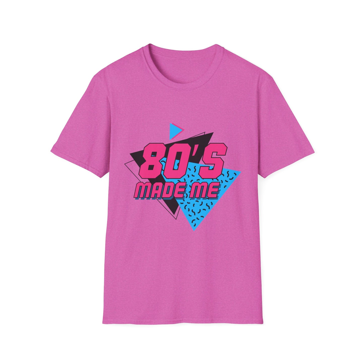 80's Made Me Unisex Softstyle T-Shirt - Retro Vintage Tee for Nostalgia Lovers