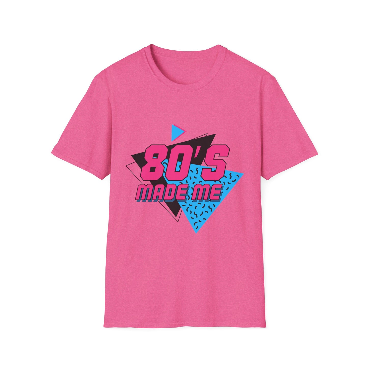 80's Made Me Unisex Softstyle T-Shirt - Retro Vintage Tee for Nostalgia Lovers