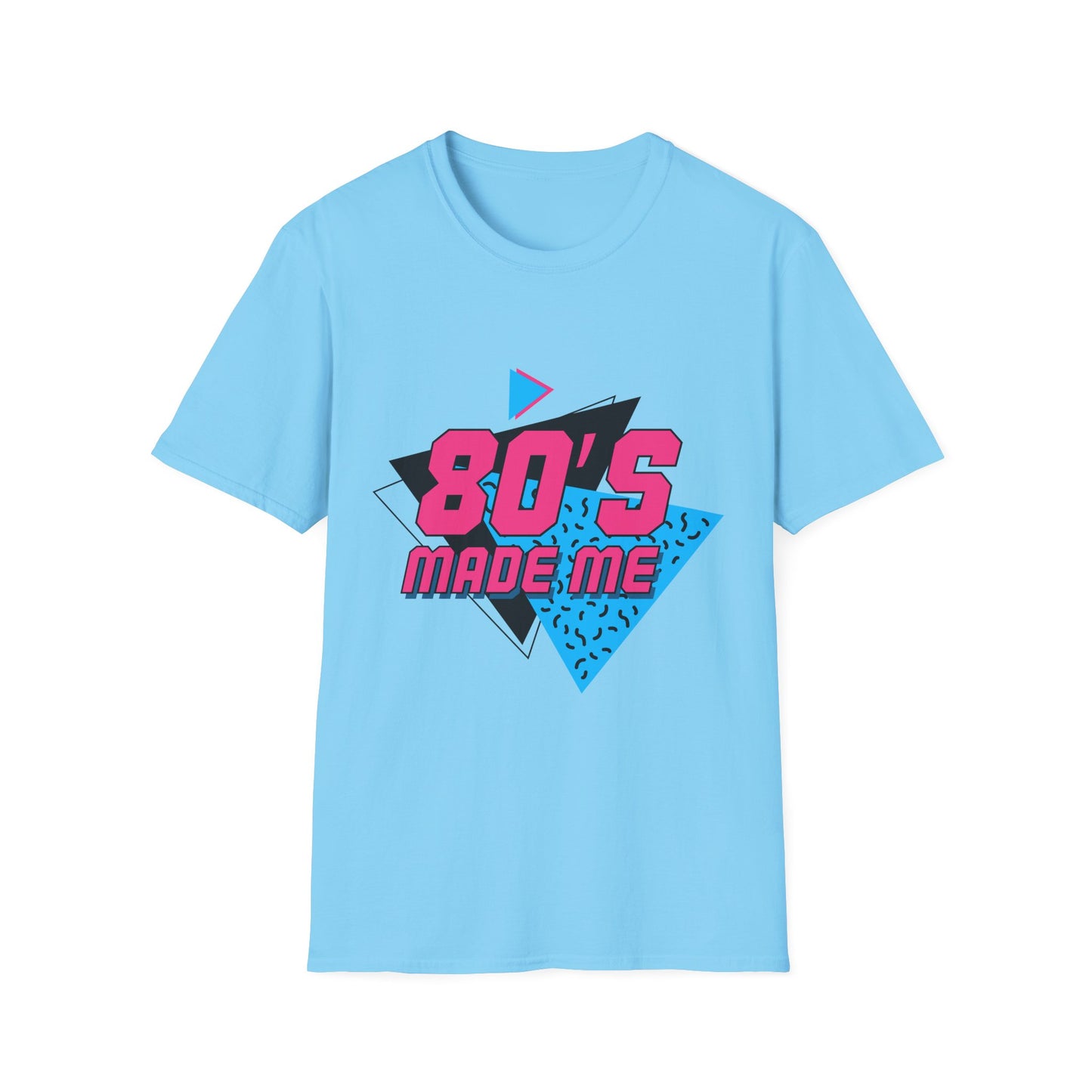 80's Made Me Unisex Softstyle T-Shirt - Retro Vintage Tee for Nostalgia Lovers