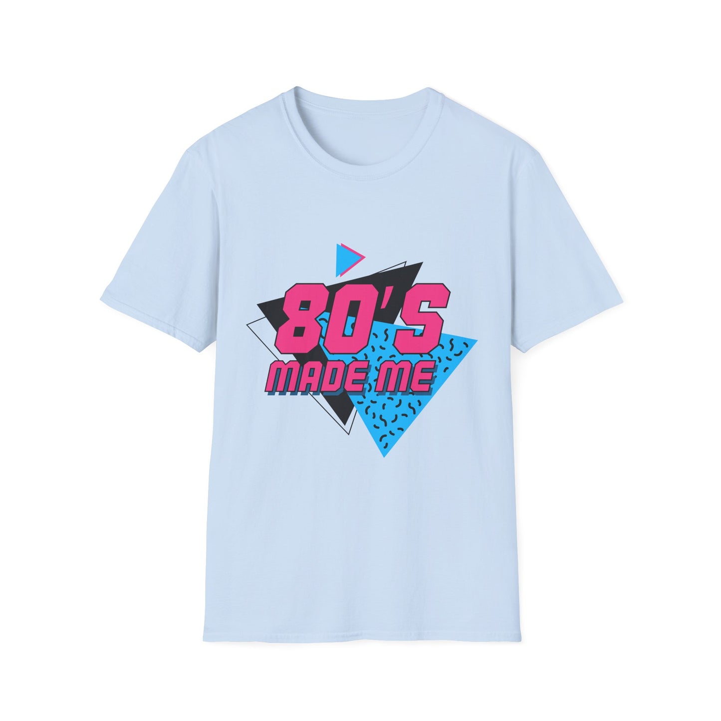80's Made Me Unisex Softstyle T-Shirt - Retro Vintage Tee for Nostalgia Lovers