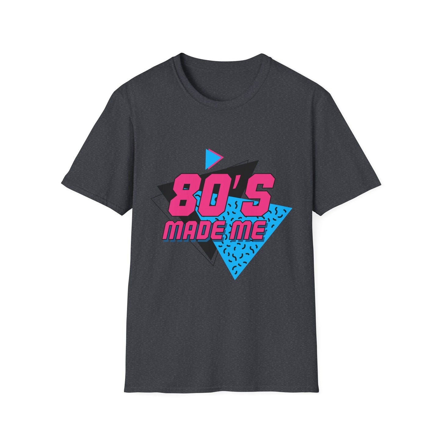 80's Made Me Unisex Softstyle T-Shirt - Retro Vintage Tee for Nostalgia Lovers