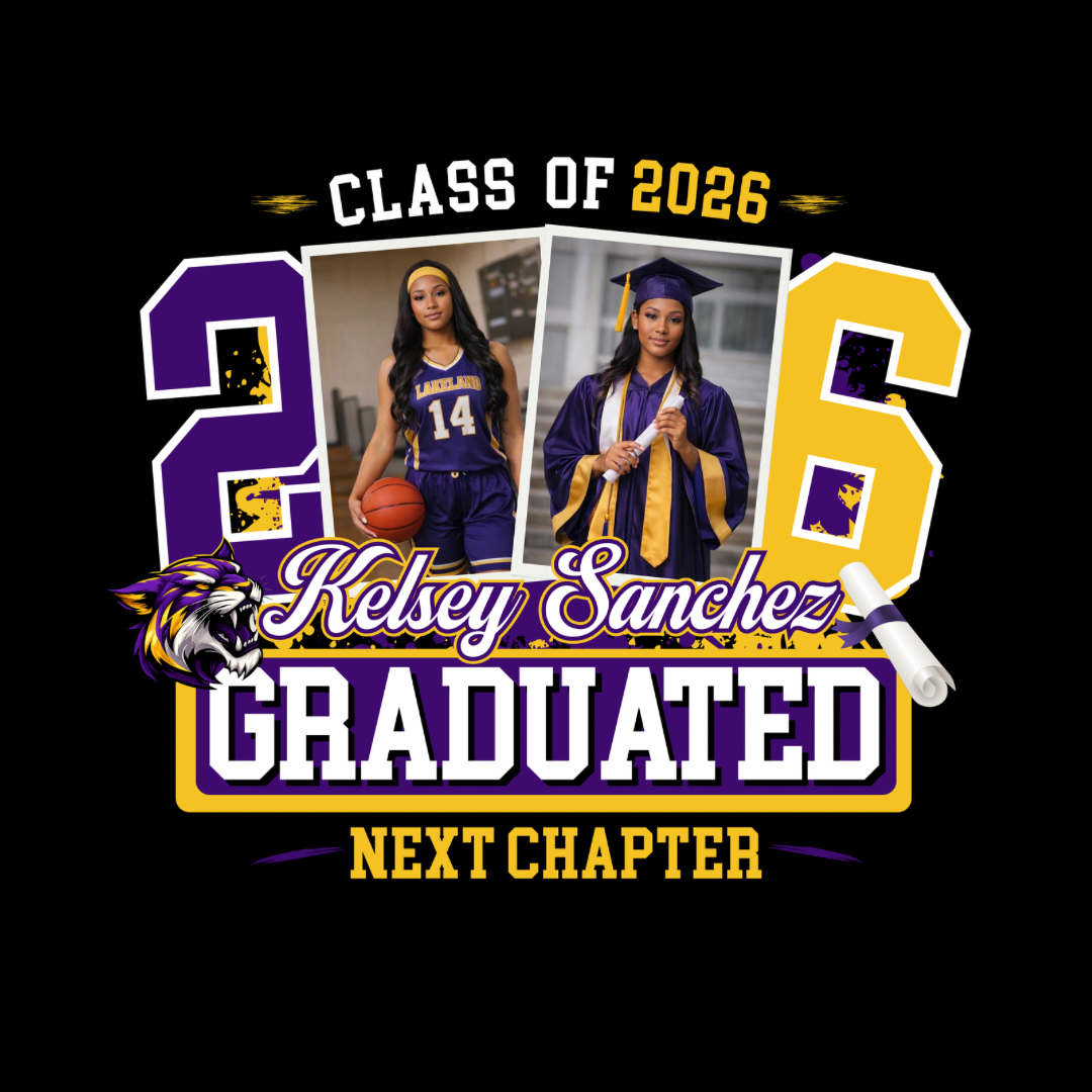 Editable Graduation T-Shirt Canva Template | Photo Grad Shirt Design | Class of 2026 Senior Shirt Template