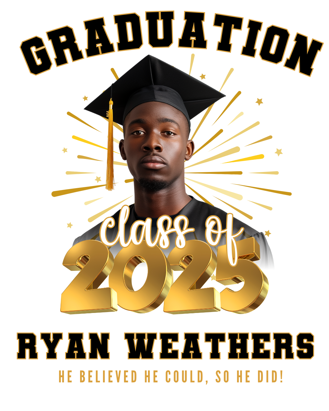 2025 Chrome Graduation Canva Template