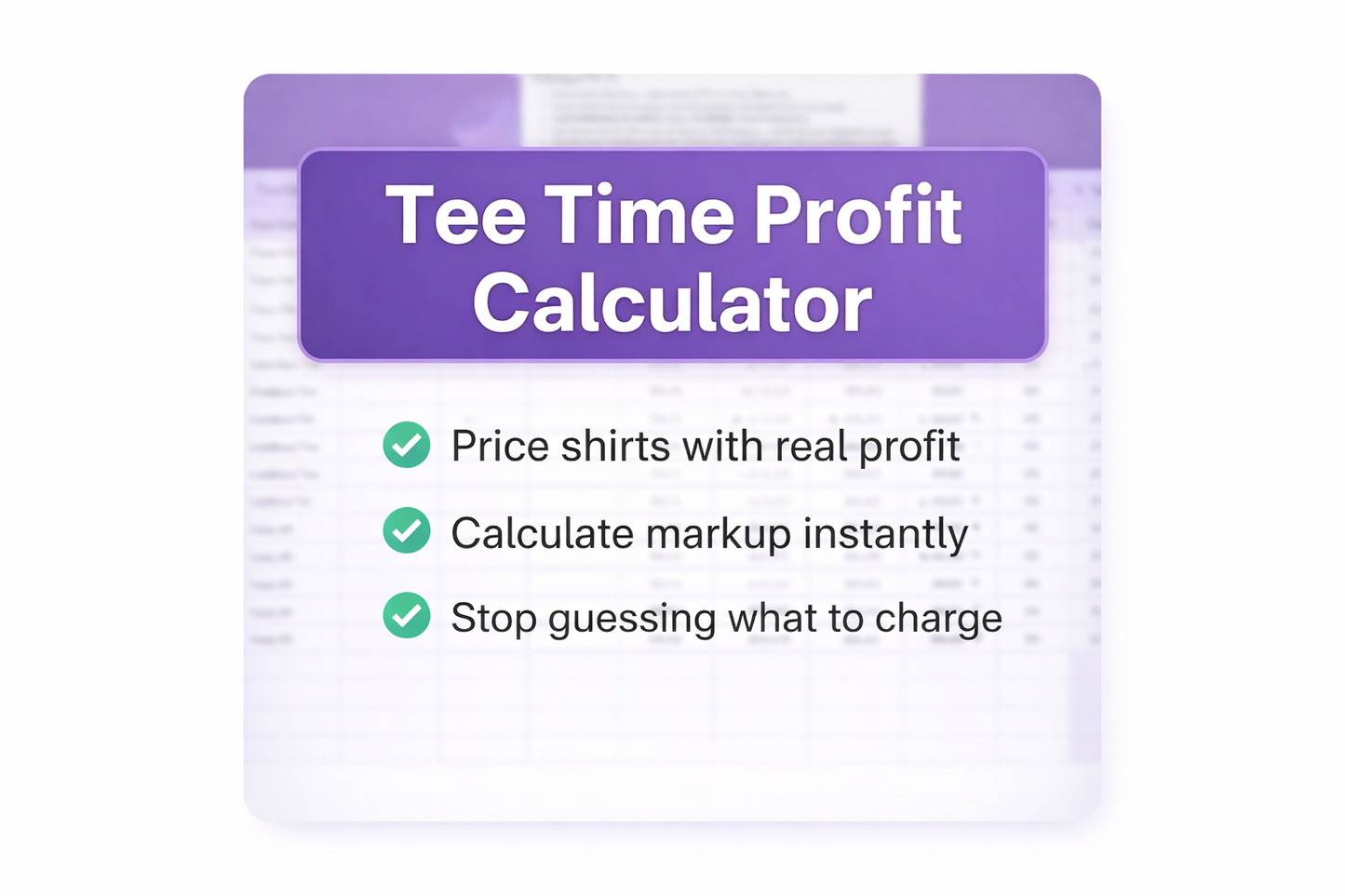 T-Shirt Profit Calculator | Pricing Tool for Shirt Businesses | Stop Guessing Your Shirt Prices