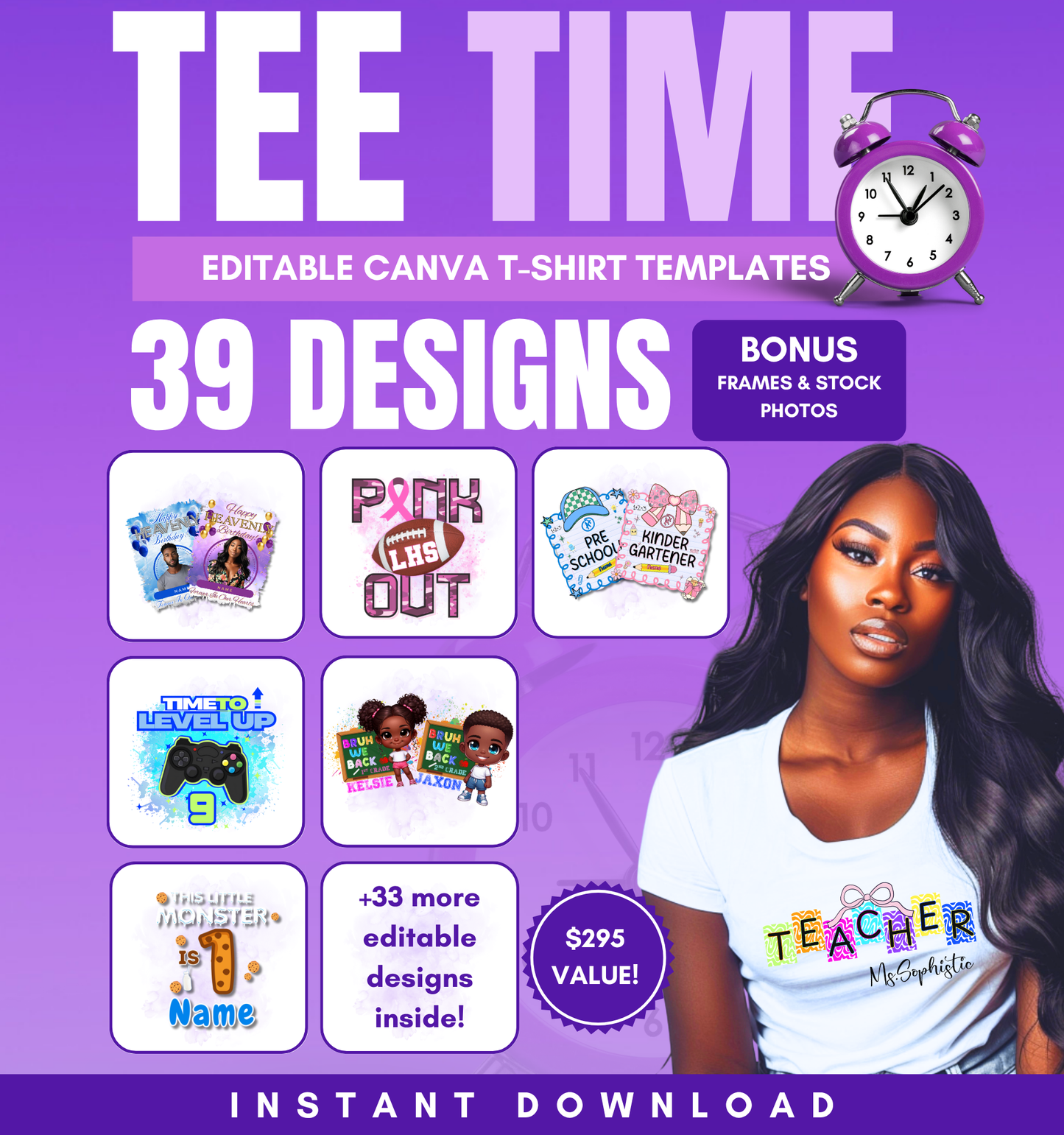 Tee Time: Editable Canva T-Shirt Templates
