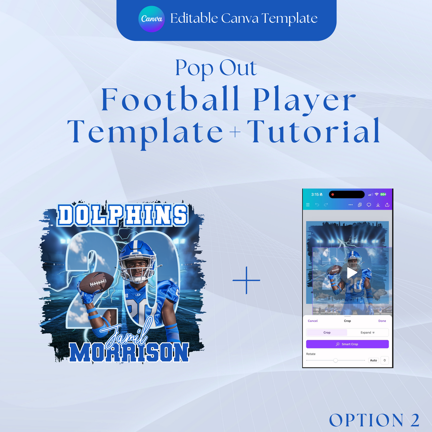 Pop Out Football Player Template