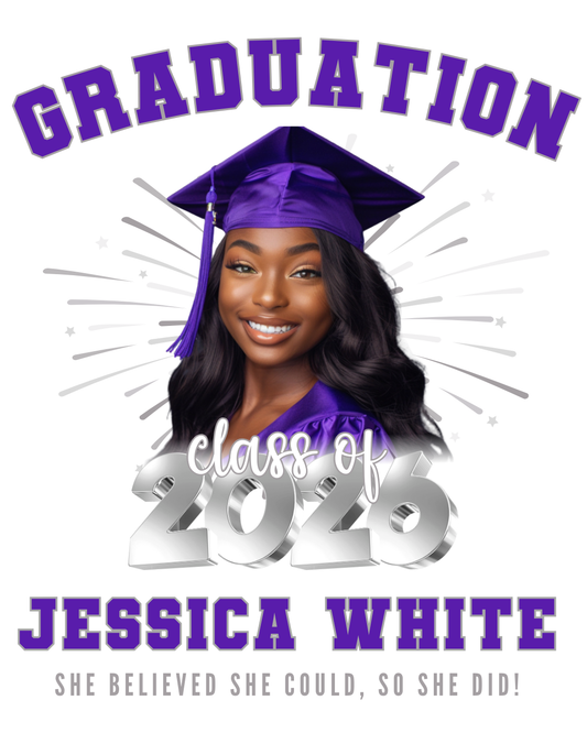 2026 Chrome Graduation Canva Template