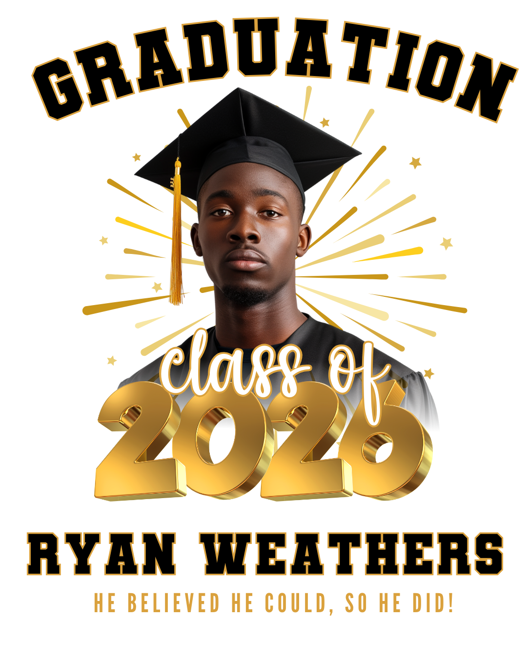 2026 Chrome Graduation Canva Template