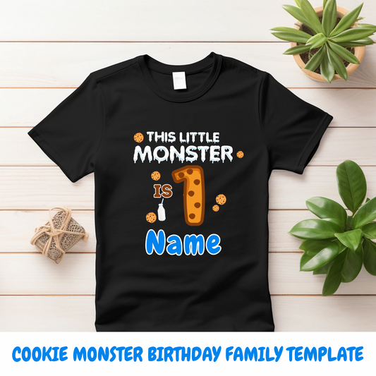 This Little Cookie Monster Birthday & Family Template