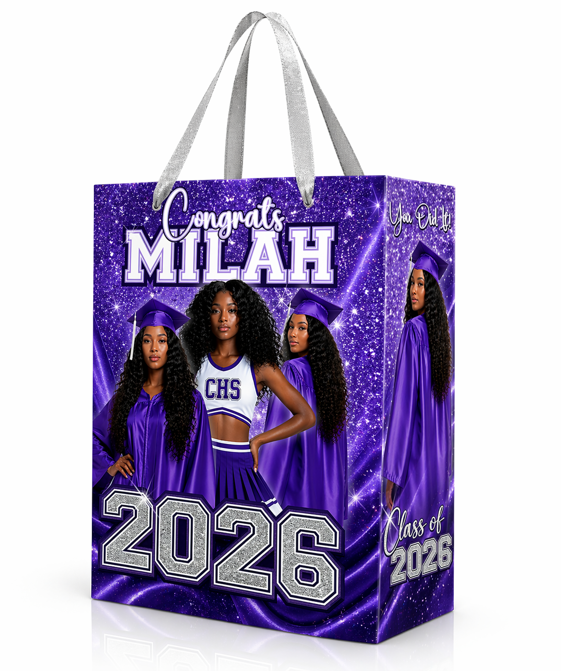 Personalized Graduation Gift Bag with Photo – Class of 2026 Custom Grad Bag
